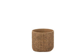 Bloempot Gewoven Gaten Cement Naturel
